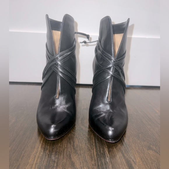 Christian Louboutin S.I.T Rain Ankle Boots 100 Black Leather size 38 - Picture 5 of 11